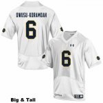 Notre Dame Fighting Irish Men's Jeremiah Owusu-Koramoah #6 White Under Armour Authentic Stitched Big & Tall College NCAA Football Jersey HEV5899LX